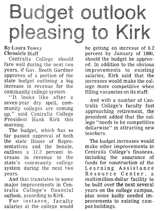 Budget outlook pleasing to Kirk