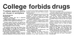 College forbids drugs