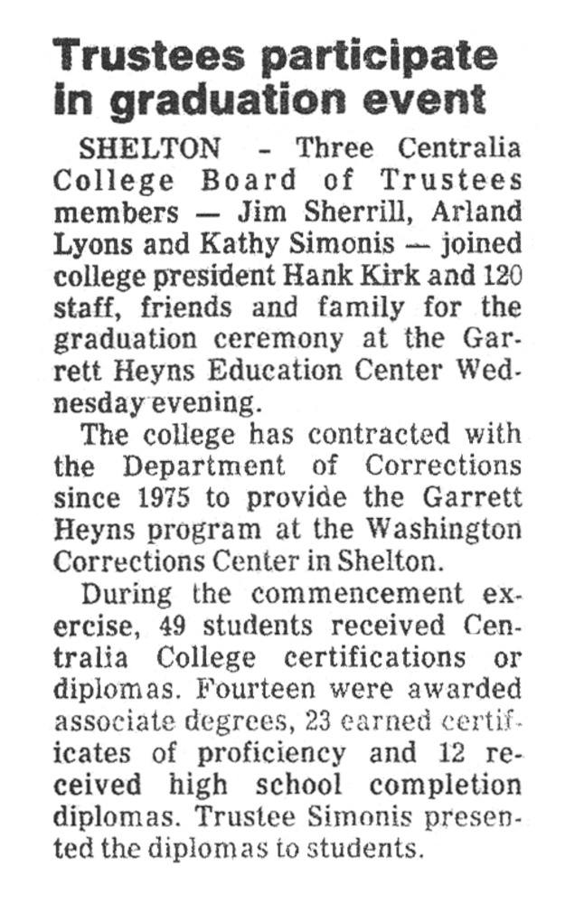 Trustees participate in graduation event