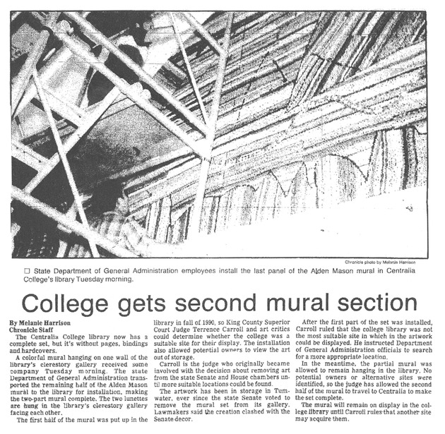 College gets second mural section
