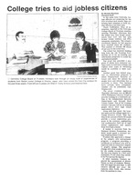 College tries to aid jobless citizens