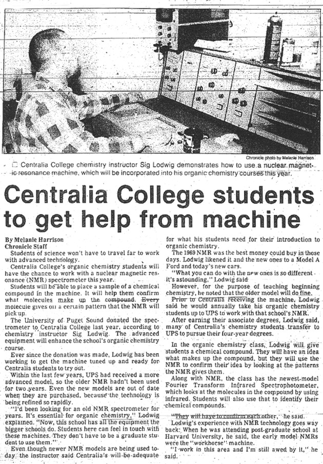 Centralia College students to get help from machine