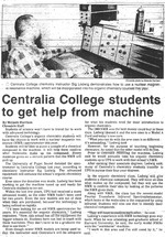 Centralia College students to get help from machine