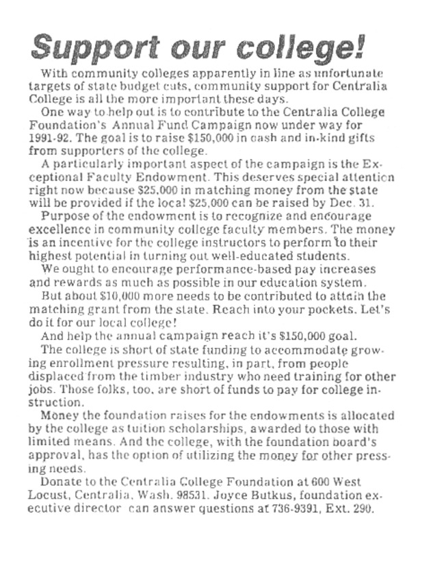 Support our College!