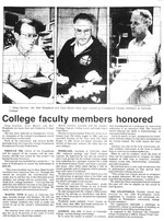 College faculty members honored