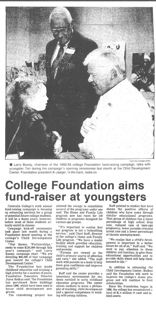 College Foundation aims fund-raiser at youngsters