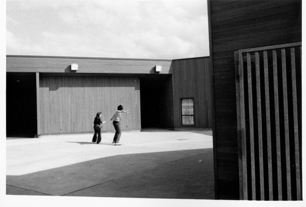 Courtyard between Corbet Hall and Corbet Annex (Art)