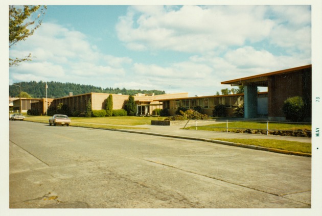 Campus from the corner of Locust and Washington Streets