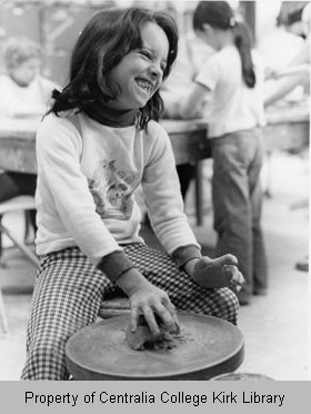 Kids in the Ceramics Room