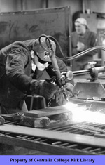 Welding Student in Class