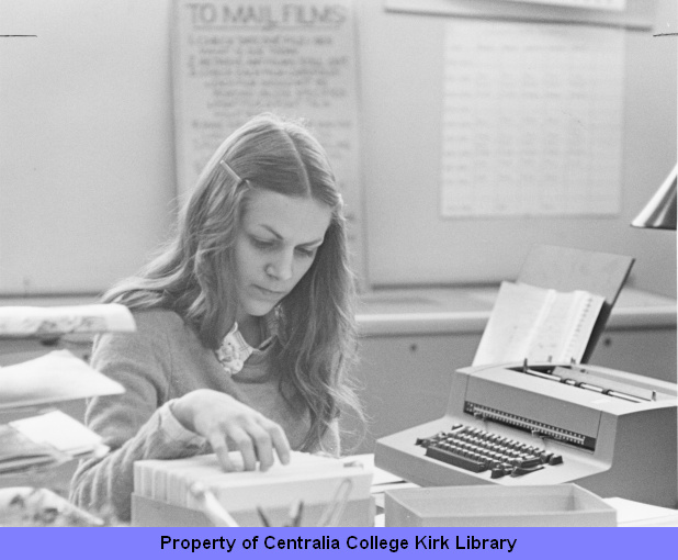 Student Worker in the Library Media Center