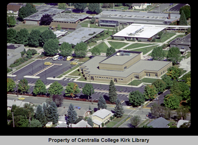 12 Aerial view looking north - New Library Building Under Construction