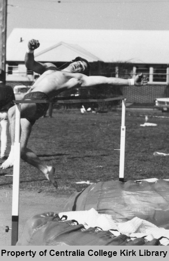 Ken Dobler, high jump (Fosbury Flop) - 1968-69 Men's Track & Field Meet