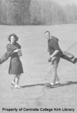 Hitting a fairway drive - Centralia College Golf Team Members