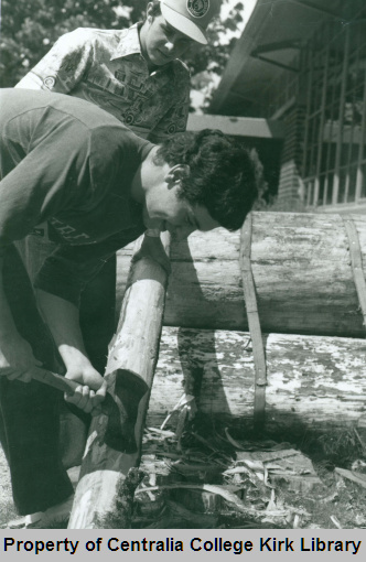 Forestry Students Pulling Bark
