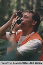 Forestry student using a clinometer 20071114013 - Classes in Session - 1992