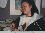 Japanese Student Working in the Library