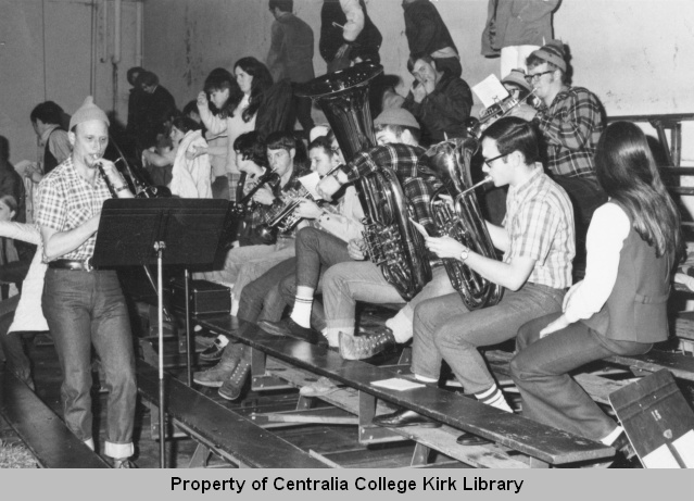 20061108004 - Pep Band Playing at a Basketball Game