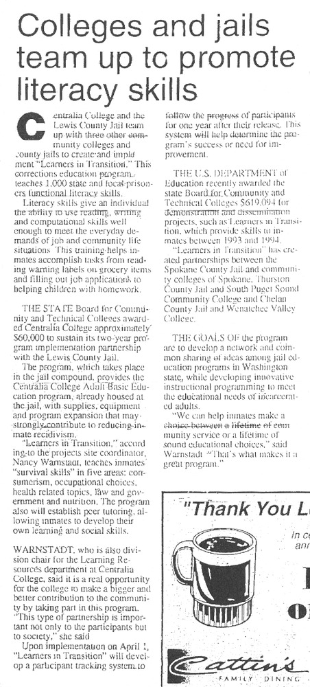 Colleges and jails team up to promote literacy skills