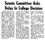 Senate committee asks delay in college decision