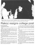 Rakoz resigns college post