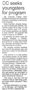 CC seeks youngsters for program