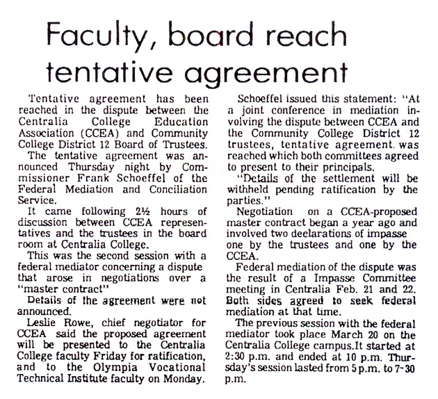 Faculty, board reach tentative agreement