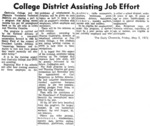 College District Assisting Job Effort