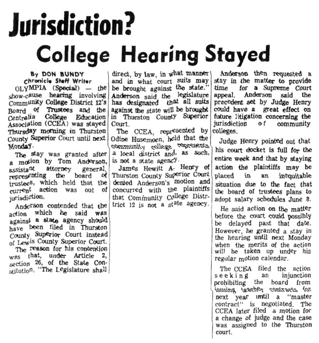 Jurisdiction? College Hearing Stayed