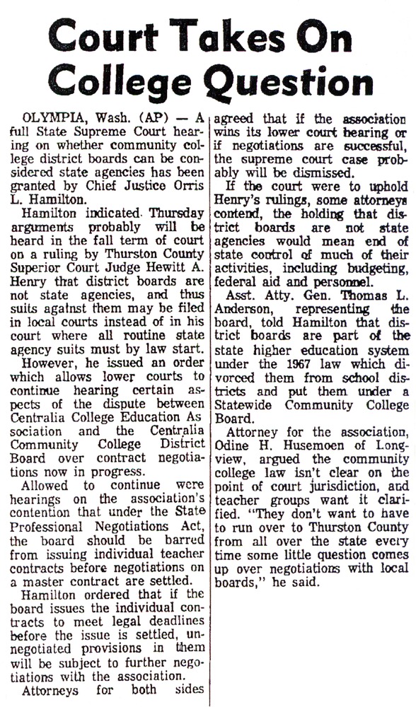 Court Takes On College Question