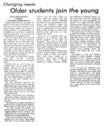 Changing Needs:
Older Students Join the Young