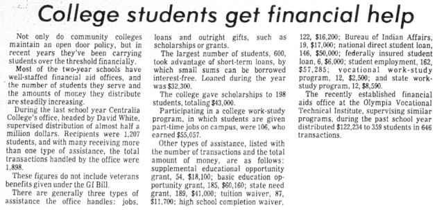College Students Get Financial Help