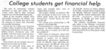 College Students Get Financial Help