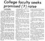 College Faculty Seeks Promised (?) Raise