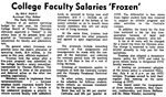 college faculty salaries 'frozen'