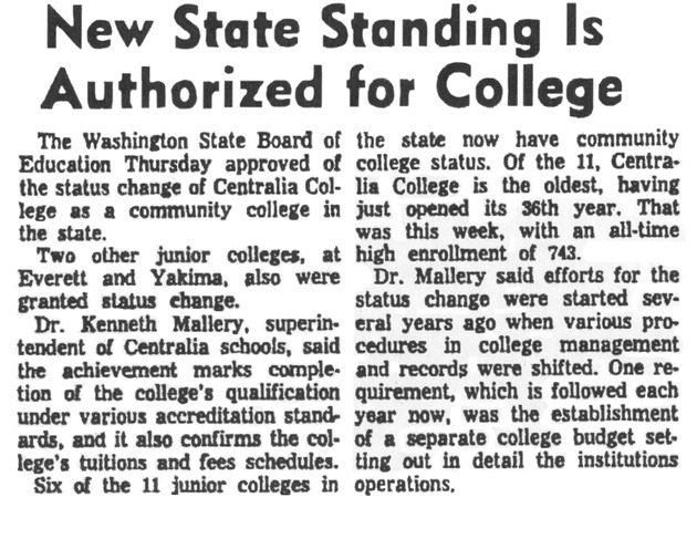 New State Standing is Authorized for College.