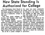 New State Standing is Authorized for College.