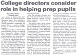 College directors consider role in helping prep pupils