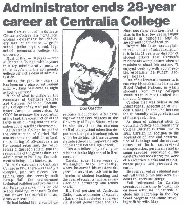 Administrator ends 28-year career at Centralia College