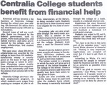 Centralia College students benefit from financial help