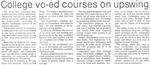 College vo-ed courses on upswing