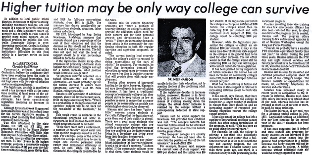 Higher tuition may be only way college can survive