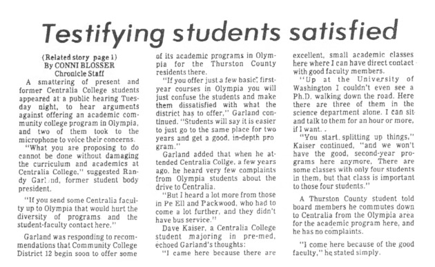 Testifying students satisfied