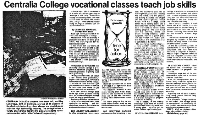 Centralia College vocational classes teach job skills