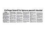 College board to ignore permit denial