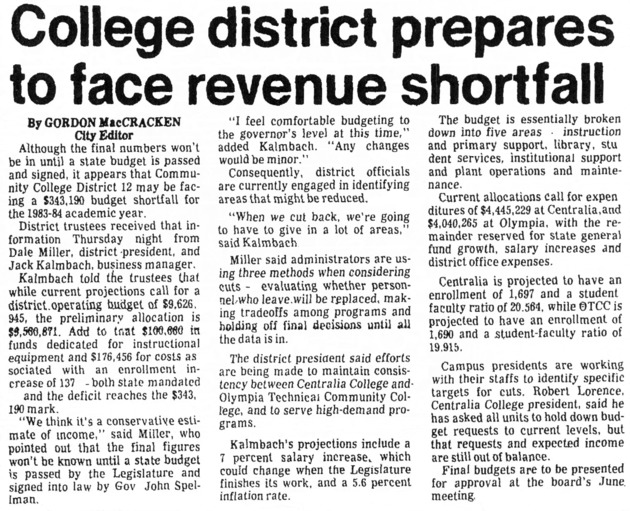 College district prepares to face revenue shortfall