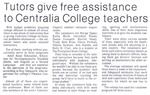 Tutors give free assistance to Centralia College teachers