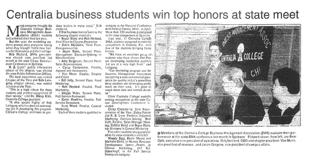Centralia business students win top honors at state meet