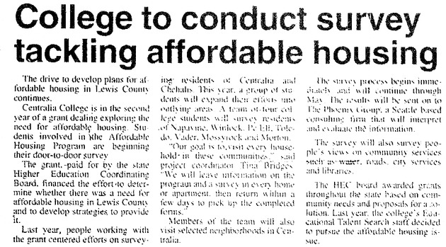College to conduct survey tackling affordable housing
