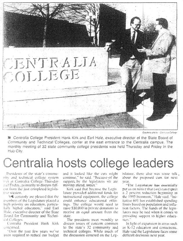 Centralia hosts college leaders